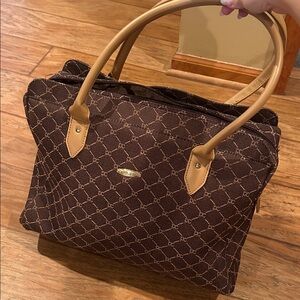 Pierre Cardin Brown and Tan Tote Bag